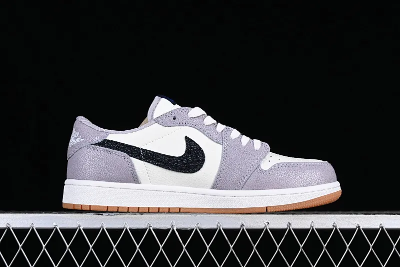 All categories Air Jordan Jordan series basketball shoes Air Jordan 1 Low Z version Air Jordan 1 Low AJ1 Joe 1 black and white gray burst pattern low-top cultural basketball shoes DZ0795-105